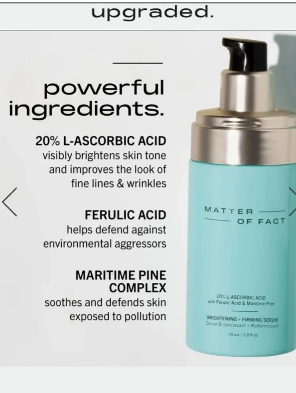MATTER OF FACT Brightening + Firming Serum